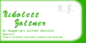 nikolett zoltner business card